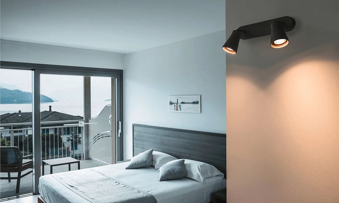 SLV Wall and Ceiling luminaire AVO DOUBLE, 2 flame, black, GU10 QPAR51, max. 2x 50W SLV Wall and Ceiling luminaire AVO DOUBLE, 2 flame, black, GU10 QPAR51, max. 2x 50W