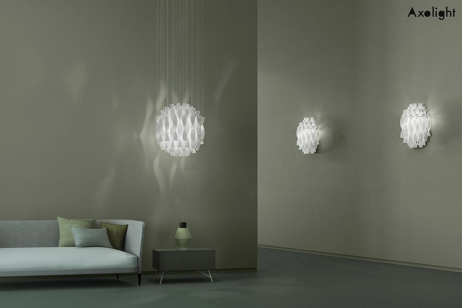 Axolight Wall luminaire AP AURA, E27, IP20, Murano glass, white Axolight Wall luminaire AP AURA, E27, IP20, Murano glass, white