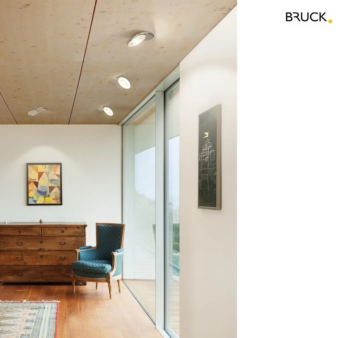 BRUCK Loftlampe EUCLID 3D 80° AC C IP20, chrom dæmpbar BRUCK Loftlampe EUCLID 3D 80° AC C IP20, chrom dæmpbar