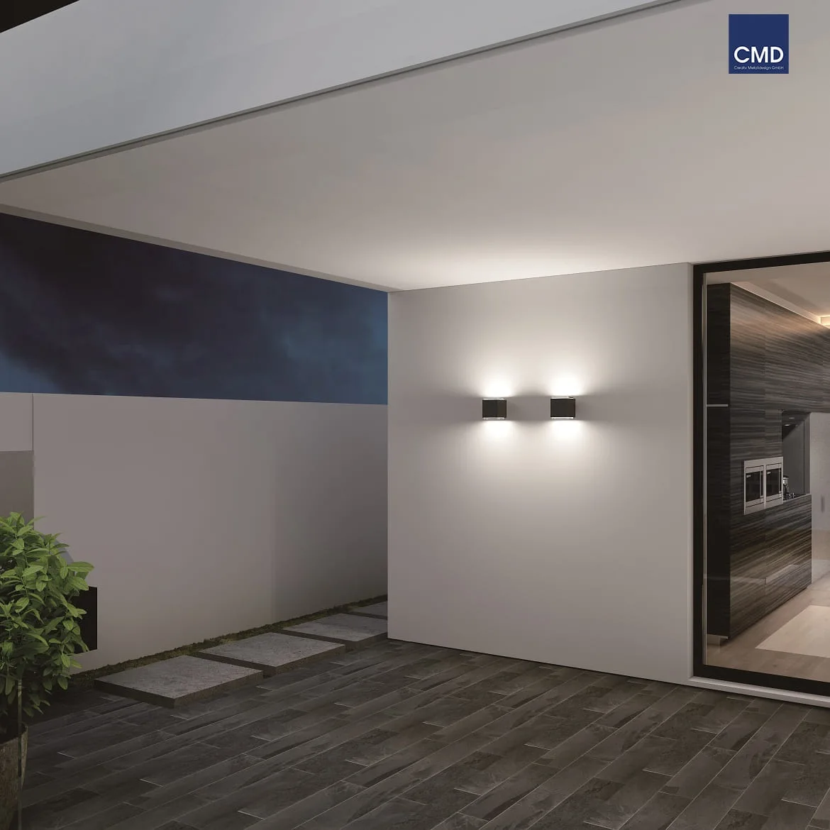 CMD Creative Metalldesign Outdoor LED wall luminaire, IP44, Up&Down, aluminium, 20W 3000K 1450lm, anthracite CMD Creative Metalldesign Outdoor LED wall luminaire, IP44, Up&Down, aluminium, 20W 3000K 1450lm, anthracite
