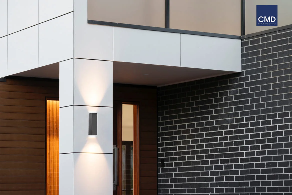 CMD Creative Metalldesign outdoor wall luminaire 20CM up / down, high IP65, anthracite CMD Creative Metalldesign outdoor wall luminaire 20CM up / down, high IP65, anthracite
