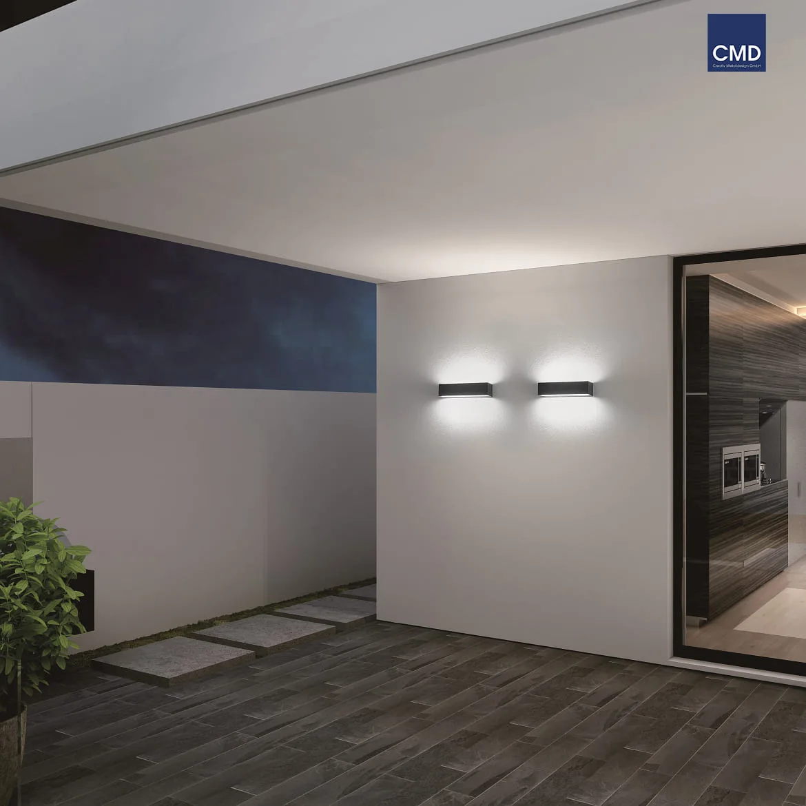 CMD Creative Metalldesign Udendørs wall luminaire 25CM up / down, lang IP65, antracit CMD Creative Metalldesign Udendørs wall luminaire 25CM up / down, lang IP65, antracit