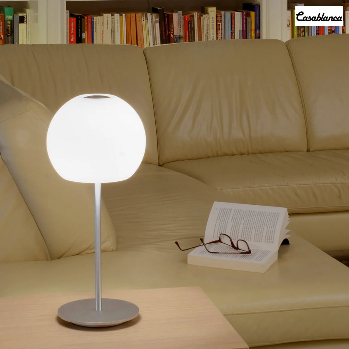 Casablanca Bordlampe BALL, 2x G9, IP20, opal hvid matt Casablanca Bordlampe BALL, 2x G9, IP20, opal hvid matt