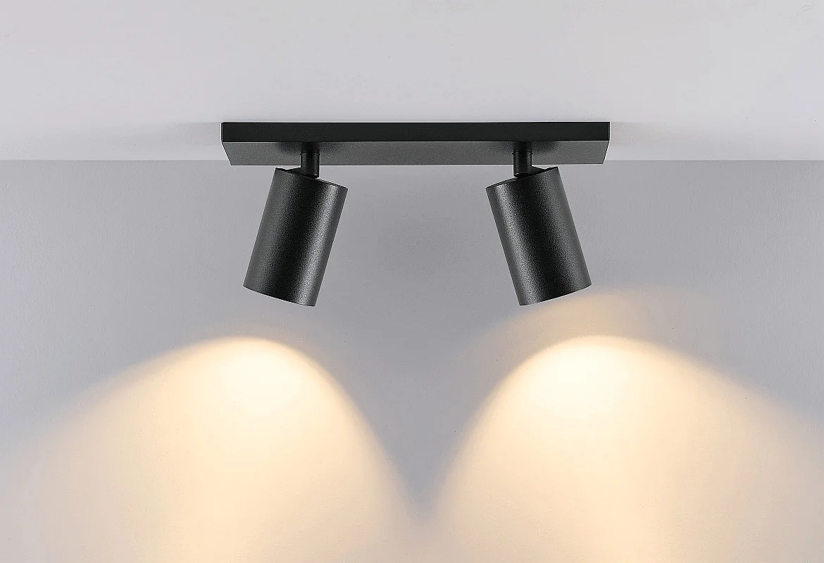 Deko-Light ceiling luminaire CAN TILT SQUARE BASE 30.5CM MIX'N MATCH 1/3 2 flames, square, without shade, cardanic swivelling GU10 IP20 Deko-Light ceiling luminaire CAN TILT SQUARE BASE 30.5CM MIX'N MATCH 1/3 2 flames, square, without shade, cardanic swivelling GU10 IP20