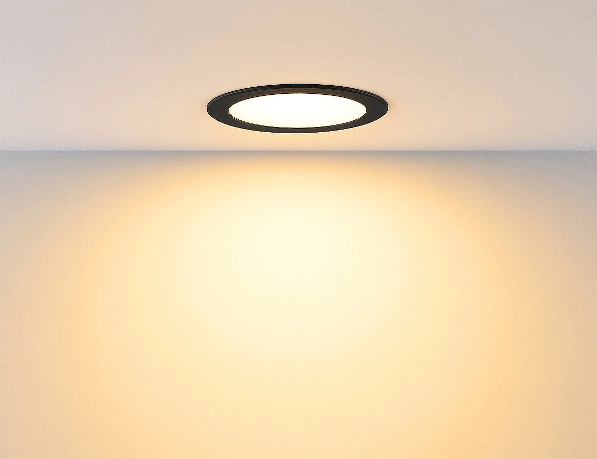 Deko-Light Downlight ACRUX PRO 120 stiv, CCT Switch, UGR < 19, multipower IP20/ IP54, blank, sort dæmpbar Deko-Light Downlight ACRUX PRO 120 stiv, CCT Switch, UGR < 19, multipower IP20/ IP54, blank, sort dæmpbar