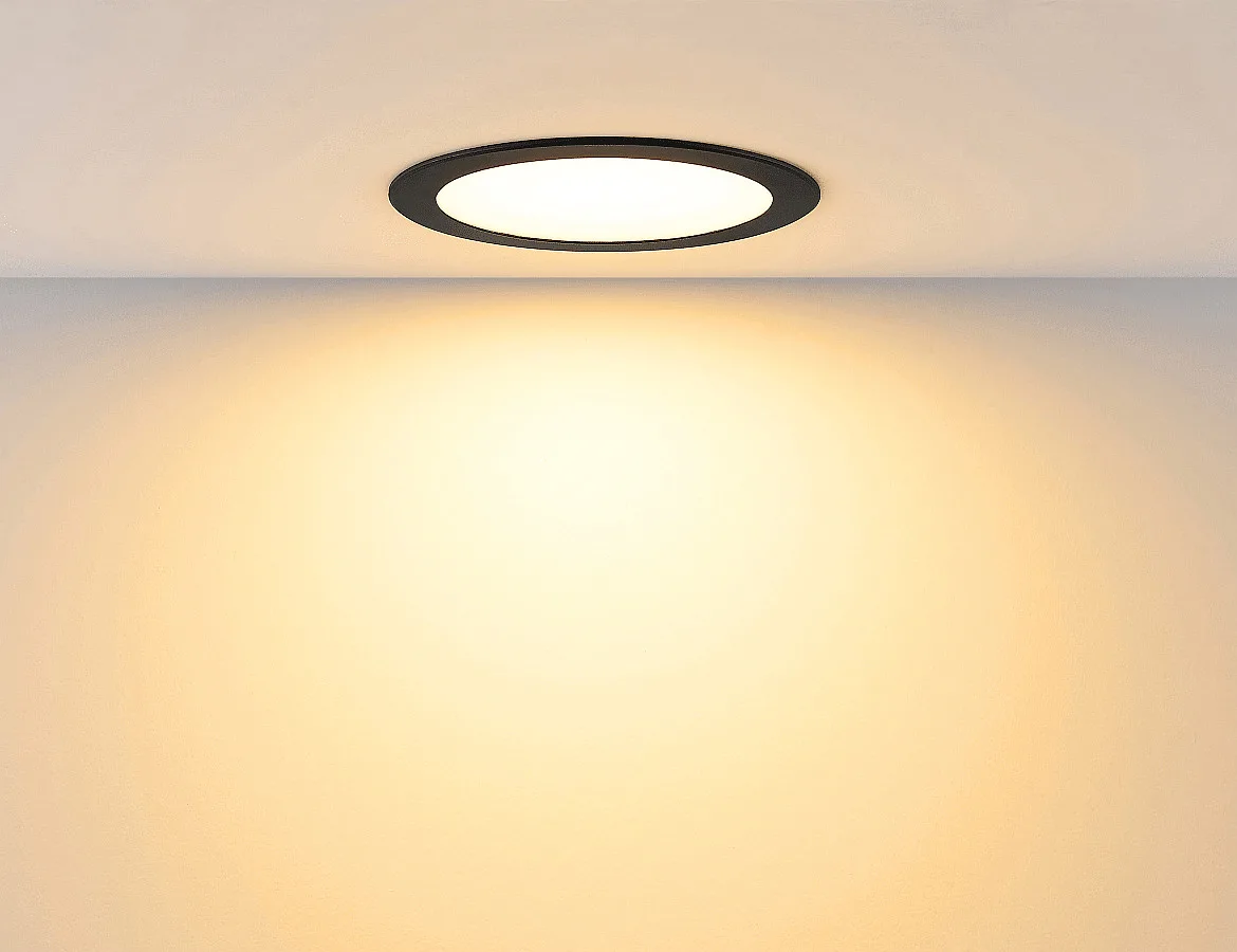 Deko-Light Downlight ACRUX PRO 145 stiv, CCT Switch, UGR < 19, multipower IP20/ IP54, blank, sort dæmpbar Deko-Light Downlight ACRUX PRO 145 stiv, CCT Switch, UGR < 19, multipower IP20/ IP54, blank, sort dæmpbar
