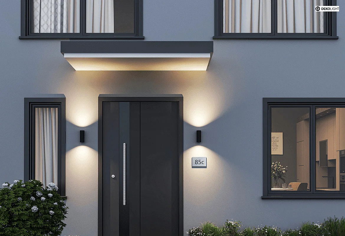 Deko-Light Udendørs wall luminaire CAN OUTDOOR UP & DOWN up / down, 2-flammer, cylindrisk, stiv GU10 IP65, sort Deko-Light Udendørs wall luminaire CAN OUTDOOR UP & DOWN up / down, 2-flammer, cylindrisk, stiv GU10 IP65, sort