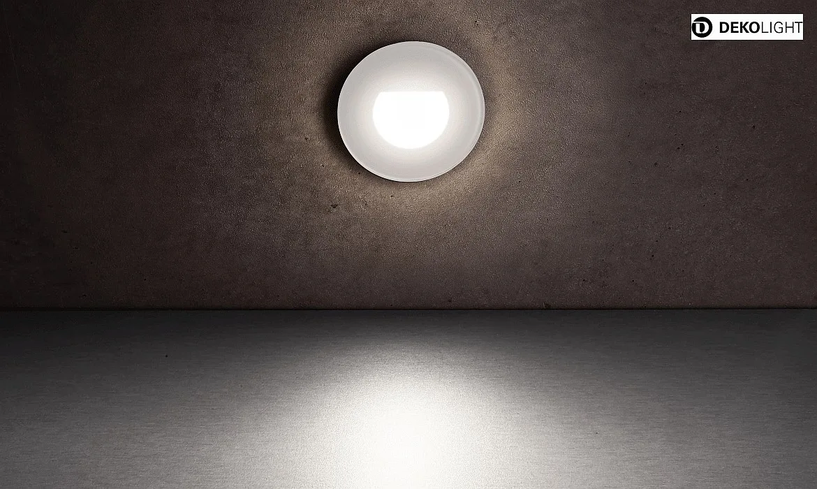 Deko-Light Cover ROUND for recessed LED wall luminaire ALWAID, misty, white Deko-Light Cover ROUND for recessed LED wall luminaire ALWAID, misty, white