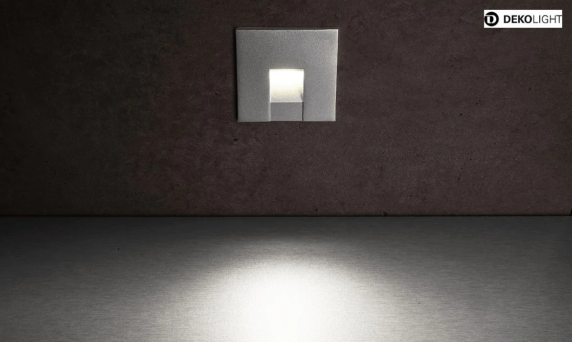Deko-Light Dækning FIRKANTET til LED Vægindbygningslampe ALWAID, grå Deko-Light Dækning FIRKANTET til LED Vægindbygningslampe ALWAID, grå