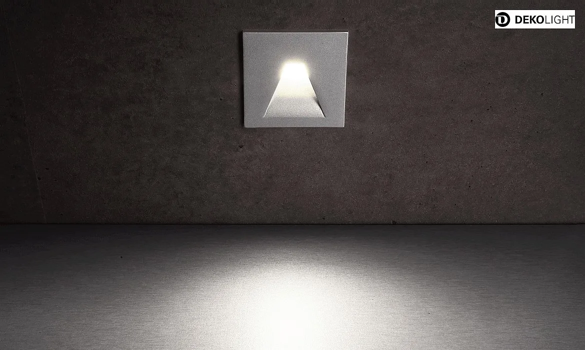 Deko-Light Dækning FIRKANTET Vinkel til LED Vægindbygningslampe ALWAID, grå Deko-Light Dækning FIRKANTET Vinkel til LED Vægindbygningslampe ALWAID, grå