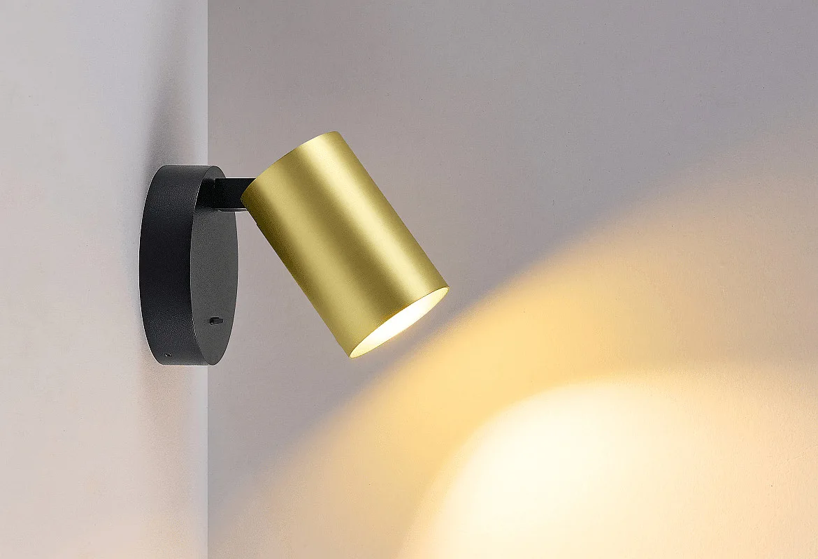 Deko-Light surface mounted housing CAN MIX'N MATCH 1/2 - SPOT HEAD (WALL / TABLE / FLOOR) cylindrical, mechanical, brass Deko-Light surface mounted housing CAN MIX'N MATCH 1/2 - SPOT HEAD (WALL / TABLE / FLOOR) cylindrical, mechanical, brass