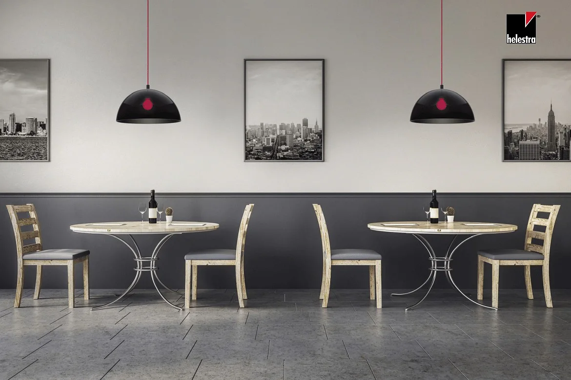 Helestra pendant luminaire DORO E27 IP20, black matt, white Helestra pendant luminaire DORO E27 IP20, black matt, white