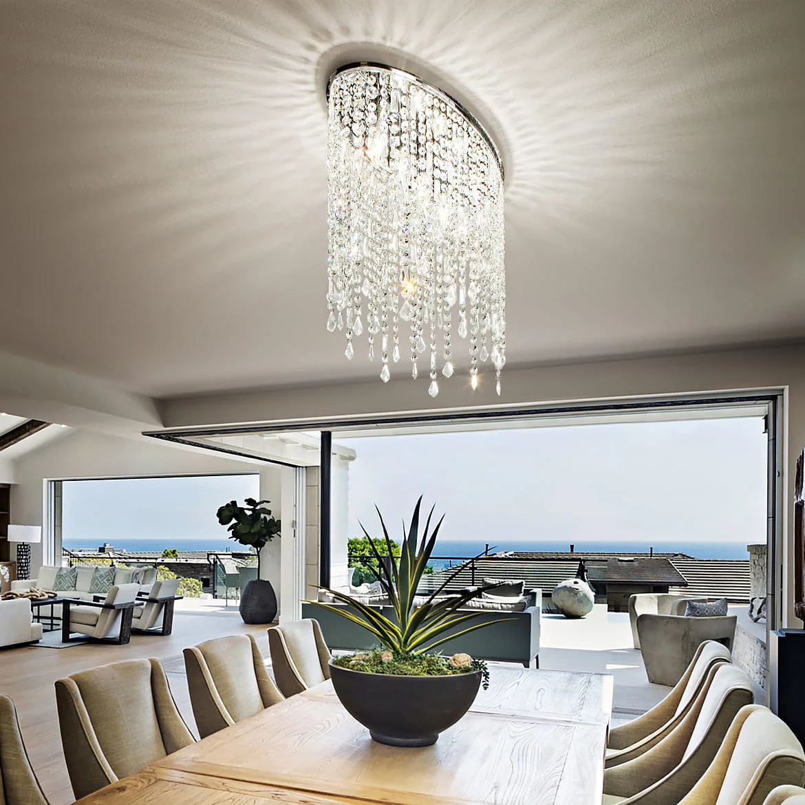 Ideal Lux Loftlampe RAIN PL3, 3-flammer, E14, chrom Ideal Lux Loftlampe RAIN PL3, 3-flammer, E14, chrom