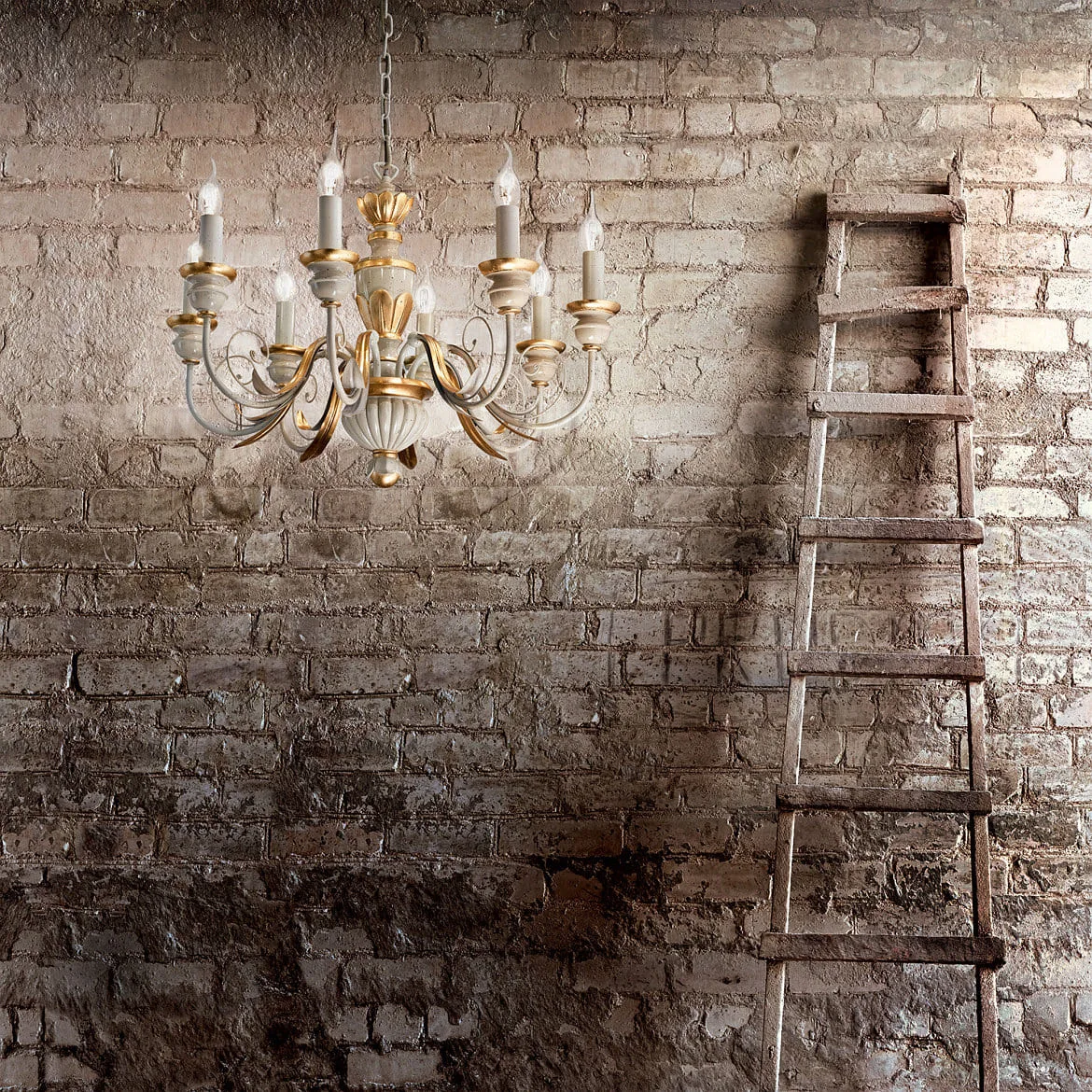 Ideal Lux Lysekrone FIRENZE SP8, 8-flammer, E14, Antik hvid Ideal Lux Lysekrone FIRENZE SP8, 8-flammer, E14, Antik hvid