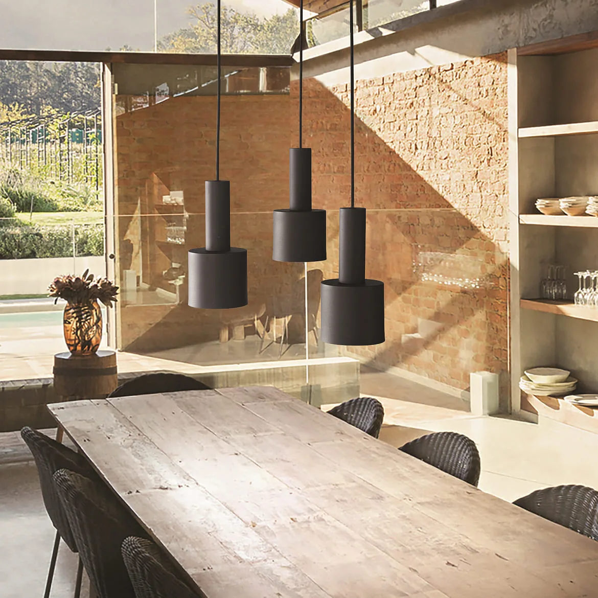 Ideal Lux Pendant luminaire HOLLY, 1 flame, Ø 12cm, E27, black Ideal Lux Pendant luminaire HOLLY, 1 flame, Ø 12cm, E27, black