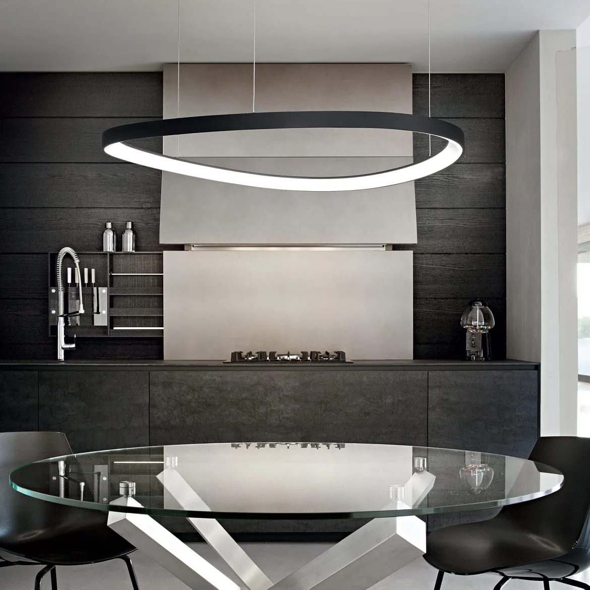 Ideal Lux Pendel GEMINI 810 rund, justerbar IP20, sort Ideal Lux Pendel GEMINI 810 rund, justerbar IP20, sort