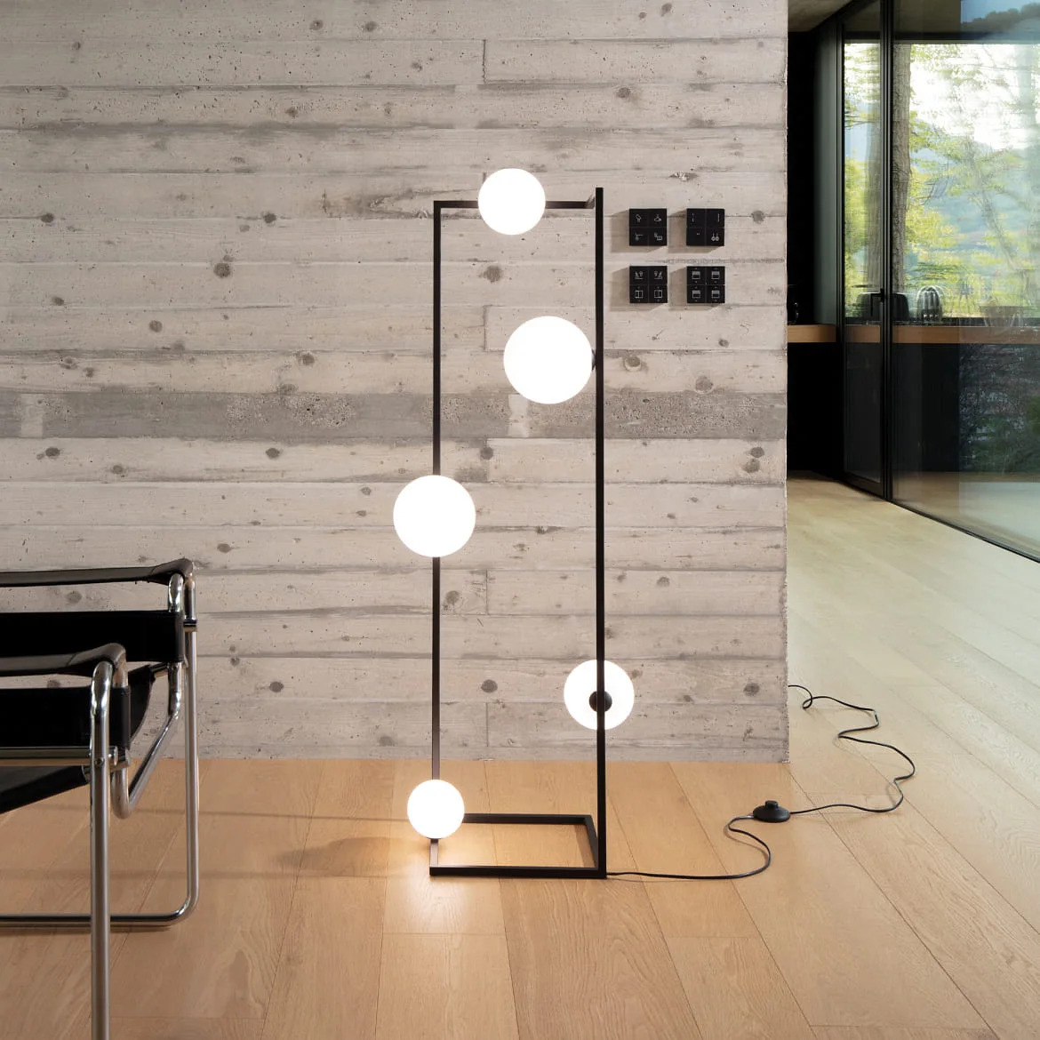 Ideal Lux Standerlampe ANGOLO PL3 5-flammer G9 IP20, sort Ideal Lux Standerlampe ANGOLO PL3 5-flammer G9 IP20, sort