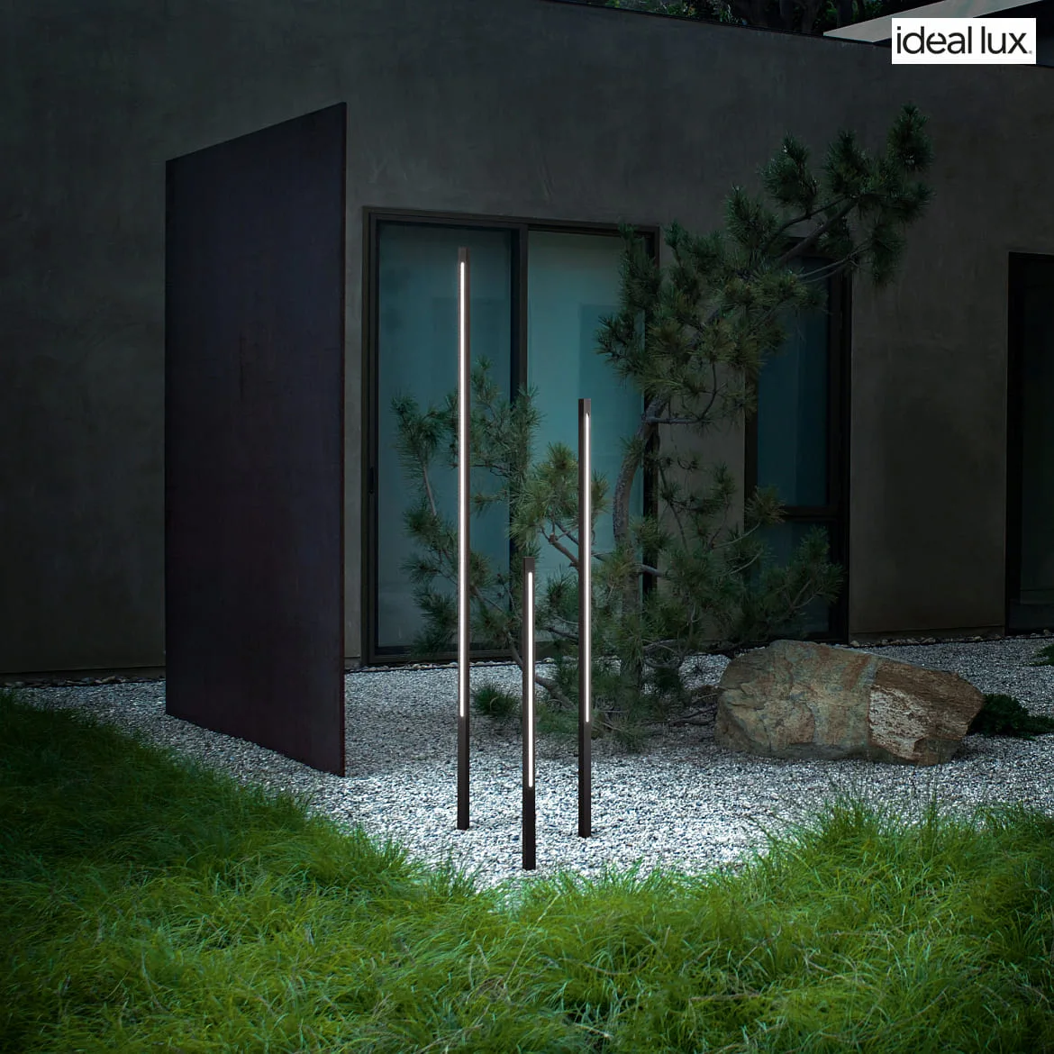 Ideal Lux Standerlampe JEDI PT LED 80.5CM firkantet, omskiftelig, med jordspyd IP65, sort mat Ideal Lux Standerlampe JEDI PT LED 80.5CM firkantet, omskiftelig, med jordspyd IP65, sort mat