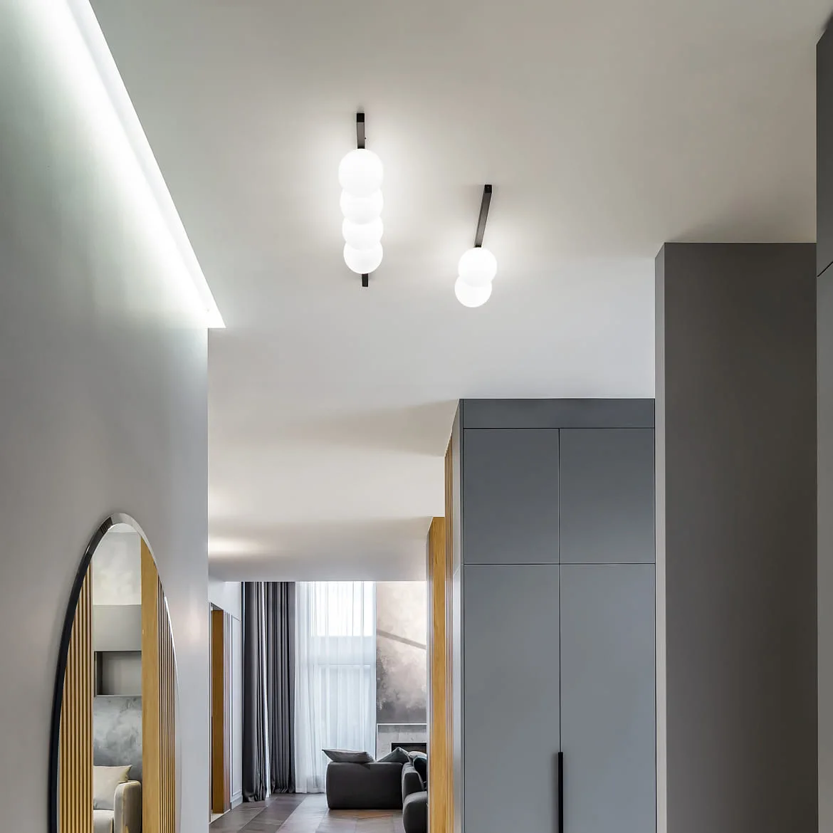 Ideal Lux Loftlampe BINOMIO4-flammer G9 IP20, sort dæmpbar Ideal Lux Loftlampe BINOMIO4-flammer G9 IP20, sort dæmpbar