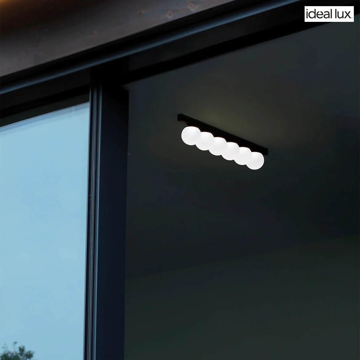 Ideal Lux ceiling luminaire PING PONG IP20, black Ideal Lux ceiling luminaire PING PONG IP20, black