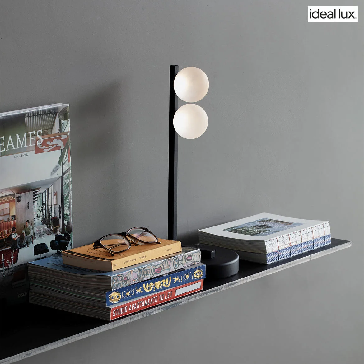Ideal Lux table lamp PING PONG IP20, black Ideal Lux table lamp PING PONG IP20, black