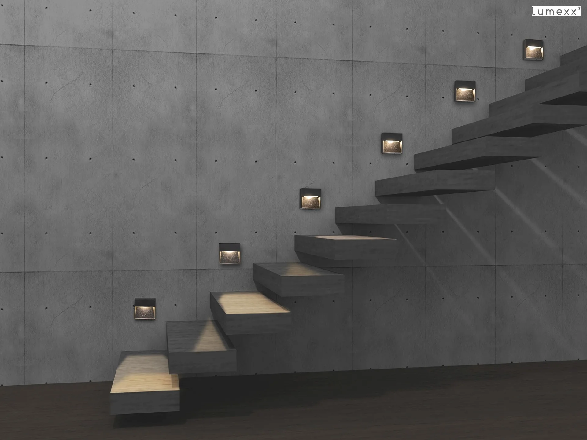 Lumexx Udendørs wall luminaire ARCA STEP, sort Lumexx Udendørs wall luminaire ARCA STEP, sort