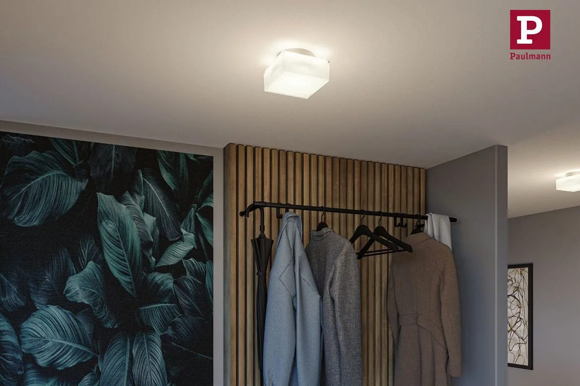 Paulmann Badeværelse lampe MARO firkantet IP44, mat, hvid Paulmann Badeværelse lampe MARO firkantet IP44, mat, hvid