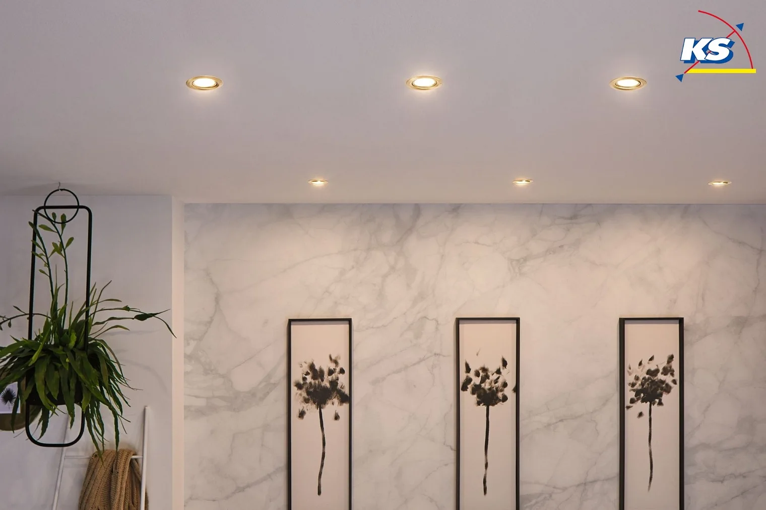 Paulmann Set of 3 Recessed luminaire CHOOSE, fixed, IP44, 230V, max. 3x 10W Ø5.1cm, brass brushed Paulmann Set of 3 Recessed luminaire CHOOSE, fixed, IP44, 230V, max. 3x 10W Ø5.1cm, brass brushed