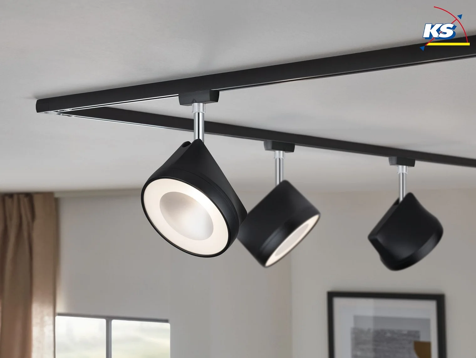Paulmann URail LED Spot ARENA, 230V, 14W 2700K 850lm 82°, rotatable and tiltable, dimmable, black matt / chrome Paulmann URail LED Spot ARENA, 230V, 14W 2700K 850lm 82°, rotatable and tiltable, dimmable, black matt / chrome
