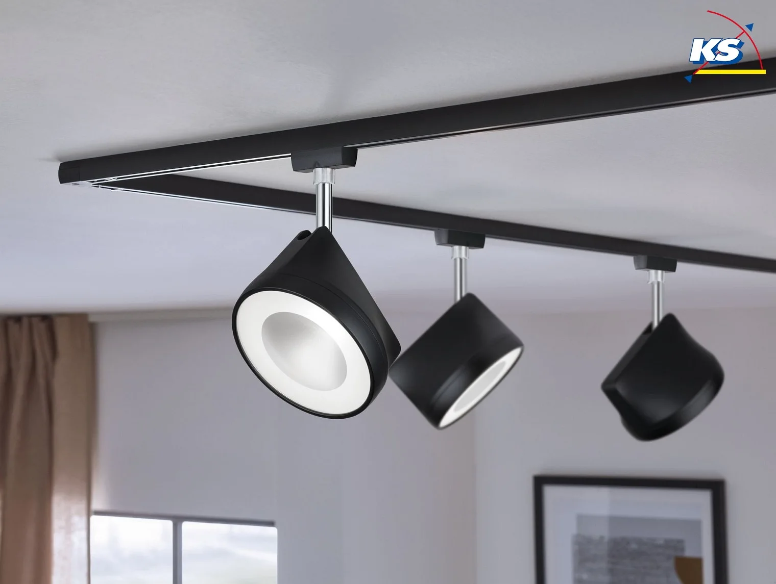 Paulmann Spot URAIL ARENA LED drejelig, vipbar, chrom, sort mat Paulmann Spot URAIL ARENA LED drejelig, vipbar, chrom, sort mat