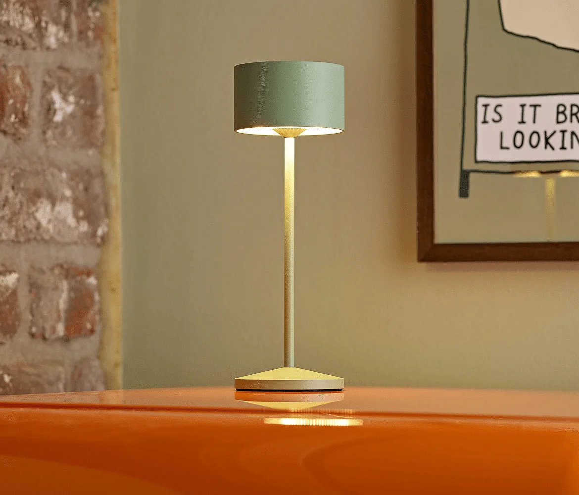 SIGOR Batteri bordlampe VELUNA up / down, CCT Switch, sæt med 1, med touch-dæmper IP44, salviegrøn dæmpbar SIGOR Batteri bordlampe VELUNA up / down, CCT Switch, sæt med 1, med touch-dæmper IP44, salviegrøn dæmpbar