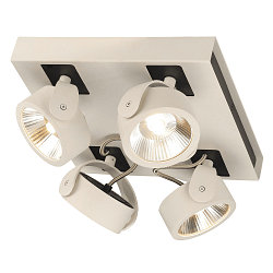 KALU LED 4 V�g- og Loftlampe, firkantet, 60�, hvid/sort