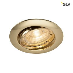 PIKA QPAR51, Ceiling recessed luminaire, swiveling, brass