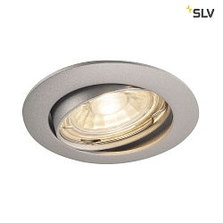 PIKA QPAR51, Ceiling recessed luminaire, swiveling, silver grey
