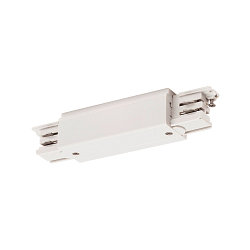 Forl�nger med tilslutning valgmulighed til S-TRACK 3-faset 230 v skinne, 16A max., trafik hvid RAL 9016