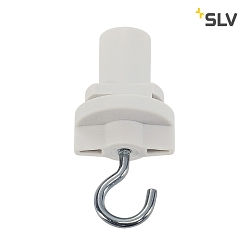 3-Phase adapter with hook for S-TRACK 3-Phase high-voltage track, traffic white RAL 9016