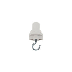 3-faset adapter med krog til S-TRACK 3-faset 230 v skinne, trafik hvid RAL 9016