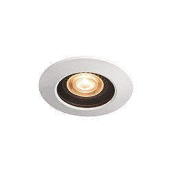 Udend�rs Loftindbygningslampe VARU QPAR51 DL, GU10, Montering � 7.5cm, IP20/65, sort / hvid