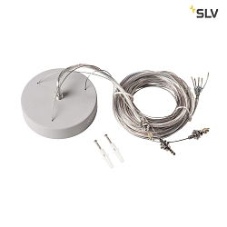 Suspension set for MEDO LED Luminaire, 500cm, DALI / 1-10V dimmable, silver grey