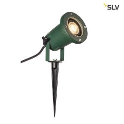 Outdoor Earth spike lamp NAUTILUS SPIKE XL, CR50-SE, GU10, IP65 IK06, green
