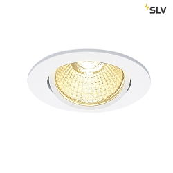 LED Ceiling recessed spot NEW TRIA 68 round for 6.8cm, 7.2W 1800-3000K 440lm 38, swiveling, TRIAC dimmable, white