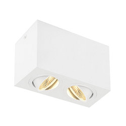 LED Loftlampe TRILEDO Double, 16W 3000K 1340lm 38�, 30� enkeltvis svinge, hvid