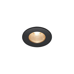 LED Udend�rs Indbygningsdownlight PATTA-I rund, IP65 IK02, 7.3W 1800-3000K 440lm, Dim to Warm, sort