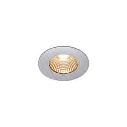 LED Udend�rs Indbygningsdownlight PATTA-I rund, IP65 IK02, 7.3W 1800-3000K 440lm, Dim to Warm, Alu b�rstet