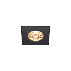LED Udend�rs Indbygningsdownlight PATTA-I firkantet, IP65 IK02, 7.3W 1800-3000K 440lm, Dim to Warm, sort