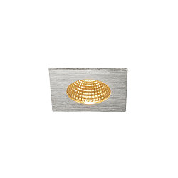 LED Udend�rs Indbygningsdownlight PATTA-I firkantet, IP65 IK02, 7.3W 1800-3000K 440lm, Dim to Warm, Alu b�rstet