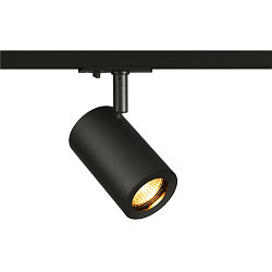 1-faset-Sporlampe ENOLA B TRACK SPOT, GU10 QPAR51, IP20, roterbar + drejelig, sort