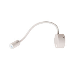 Premium LED Displaylampe DIO FLEX PLATE, med flex arm og switch, 1.9W 45�, 4000K 82lm, hvid