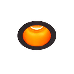 LED Loftindbygningslampe HORN MAGNA, 7.7W 3000K,, 400lm 25�, sort / guld