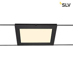 LED Wire luminaire PLYTTA rectangular for TENSEO low-voltage wire system, 9W, 2700K, 580lm, black